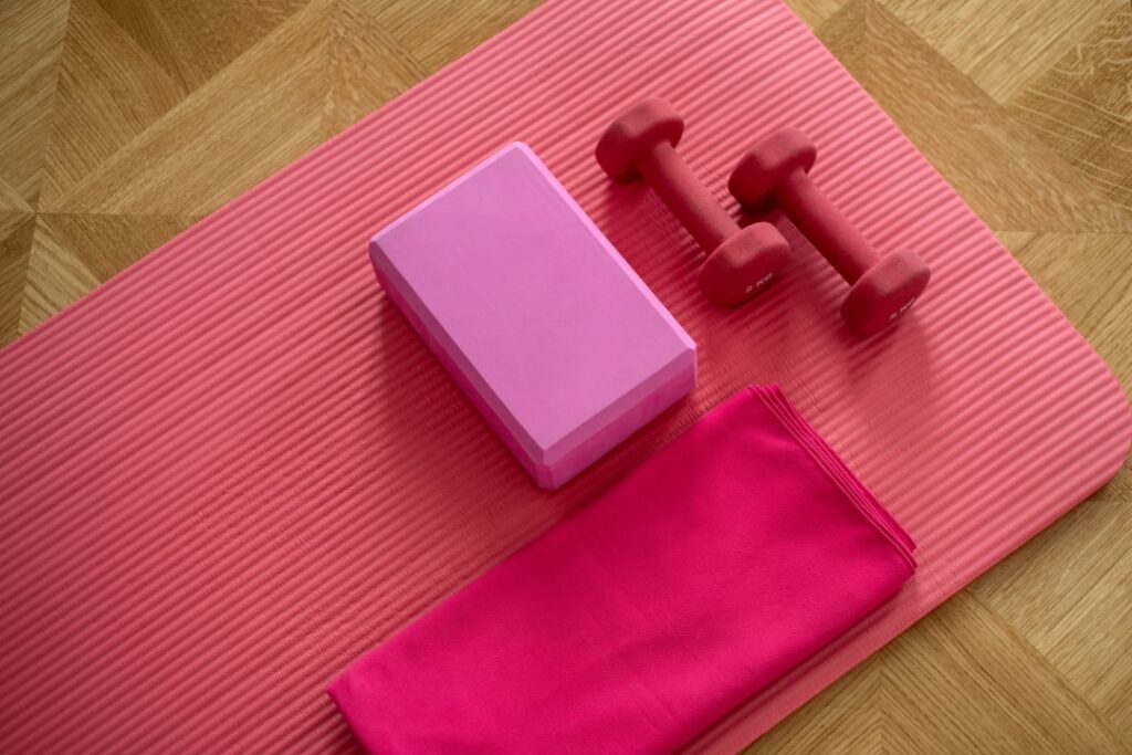 pink pilates exercise equipment
